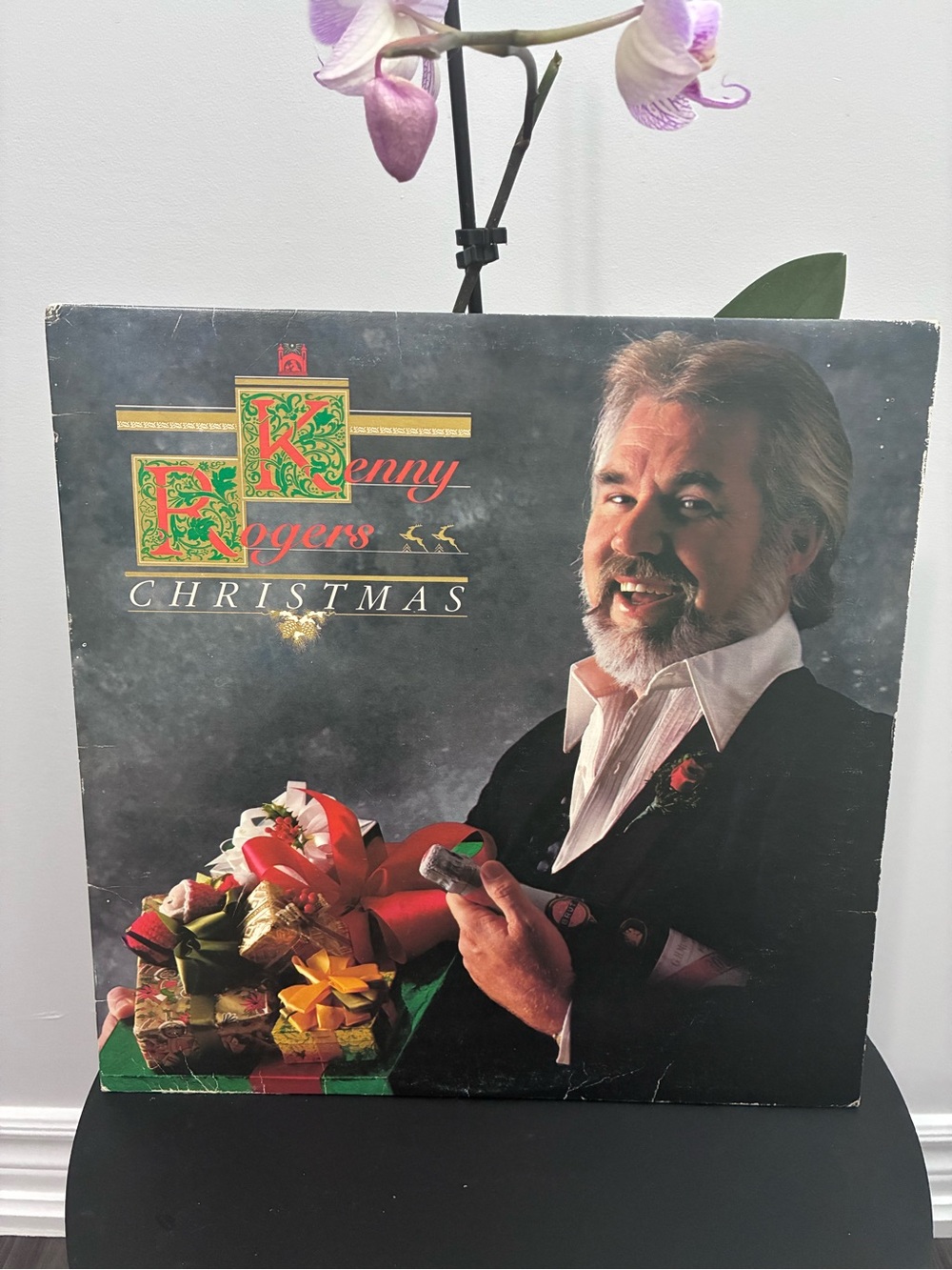 Kenny Rogers Christmas Vinyl Record - Holiday Album Cover